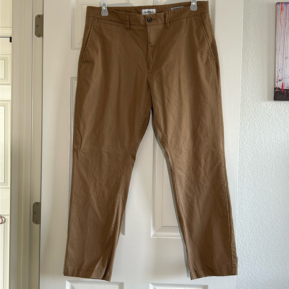 Khaki colored chinos